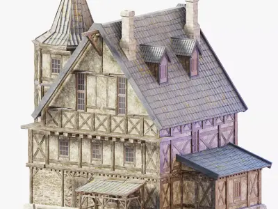 Medieval House 02 Free 3D model
