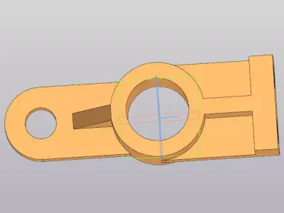 Engine Mounting Bracket with Cylindrical Boss - Industrial Part 3D model