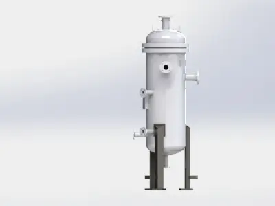 Pressure vessel Nitrogen compressor Knock out Drum 3D model