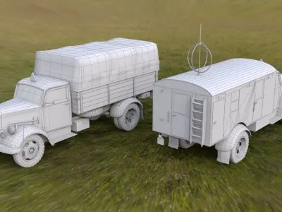 Opel Blitz 36 Low-poly 3D model