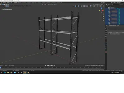 warehouse shelf 3D model