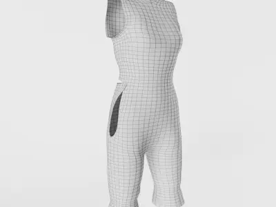 1890s Womens Undergarment Low-poly 3D model