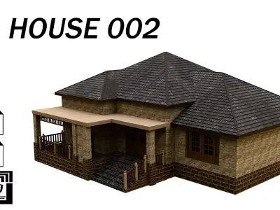 House 002 Free low-poly 3D model