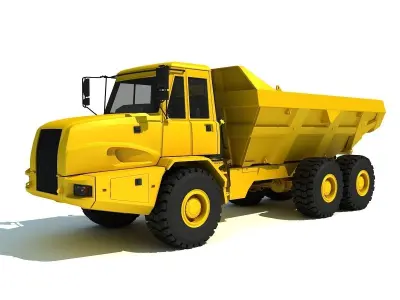 Construction Dump Truck and Water Wagon 3D model