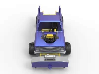 Pulling truck 4wd Scale 1 to 25 3D print model purchase