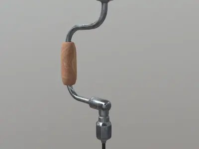 Hand Drill Low-poly 3D model order