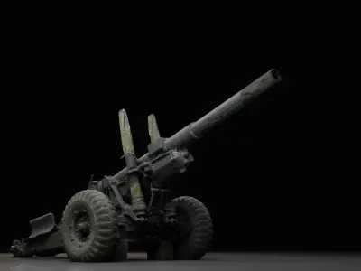 Artillery Medium Gun 3D model