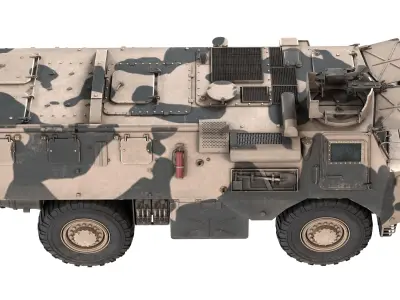 French VAB 4x4 APC Low-poly 3D model