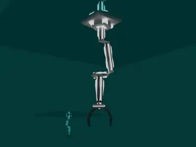Robot arm grabber Free low-poly 3D model