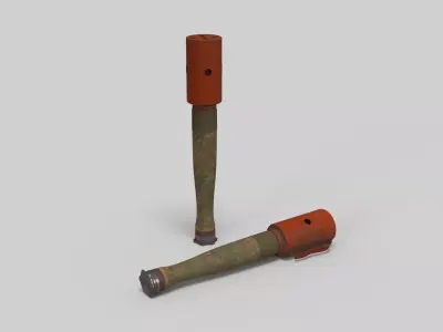  German 1916 Inert Training Stick Grenade  3D model