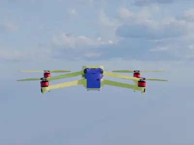 A 4-axis drone 3D model