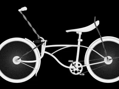 Old style bicycle PBR 3D model