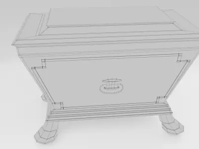 CELLARETTE wooden box with metal handle 3D model