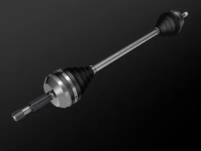 Driveshaft with CV-joints 3D model