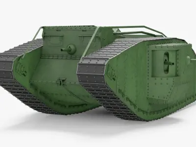 Tank MK 4 Male Green 3D model