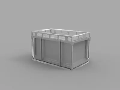 Container metal box 3D model