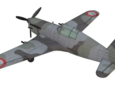 Morane-Saulnier MS406 Low-poly 3D model