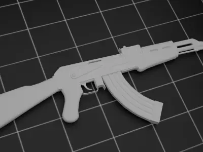 AK 47 Game ready 3D model