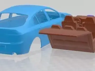 Renault Laguna Sedan 2011 Printable Car  3D print model