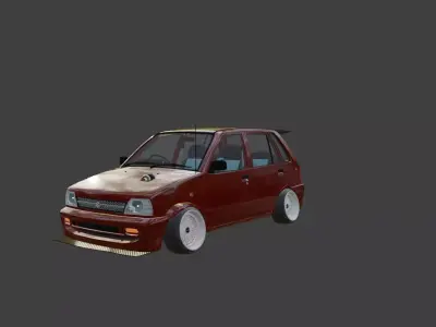 Maruti Suzuki Zen Custom Free low-poly 3D model