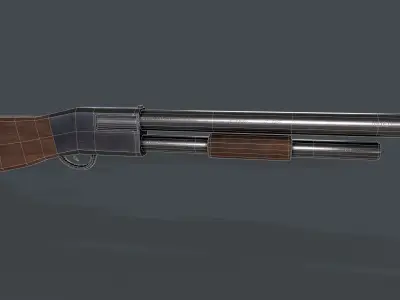 Stylized Pumpaction Shootgun 3D model