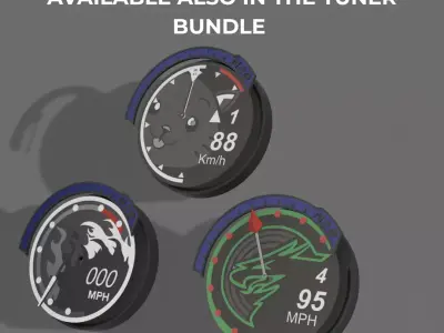 Tabby NFS Underground 2 Tachometer WALL CLOCK Design inspired 3D print model
