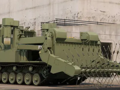 Mine cleaner vehicle 3D model