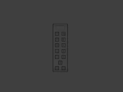 Elevator control panel 2 Low-poly 3D model