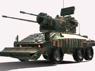 ee9 cascavel 6x6 engesa Low-poly 3D model