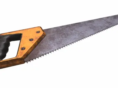 Saw Gardening Tool Low Poly Low-poly 3D model