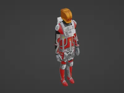 Robot Soldier - Assault Soldier Low-poly 3D model 13
