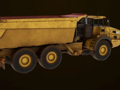 Generic Articulated Dirty Mining Truck 03 All PBR Low-poly 3D model