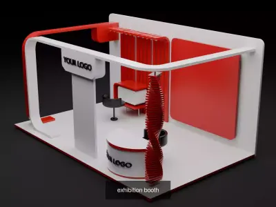 Professional Exhibition Booth 3D Models Pack 10 Unique Designs