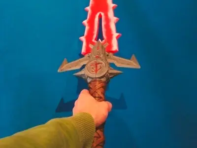 Crucible doom realistic sword 3D print model