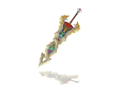 Thorned Rose Greatsword Low-poly 3D model