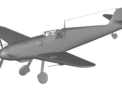 Messerschmitt Bf 109 3D model 5