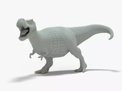 Tyrannosaurus Rex Rigged Basemesh Low-poly 3D model