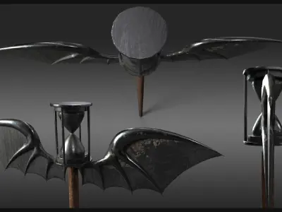 Plague Doctor Cane Low-poly 3D model