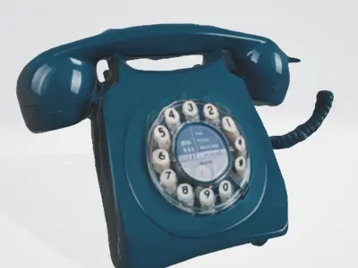 Antique Phone 3D Asset 3D model