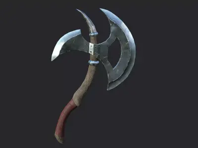 Battle-axe Free low-poly 3D model