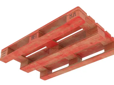 LPR branded EUR pallet 3D model
