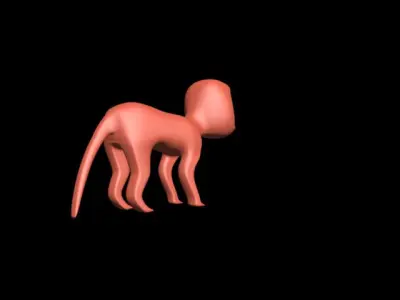 monkey 3d models 3ds max file autodesk fbx file obj file 3D model