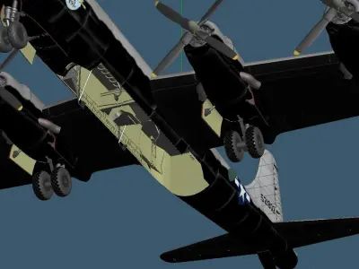 NACA B-29 X plane mother ship 3D model