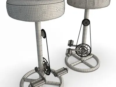 Vintage Bike Stools Segarra 3D model