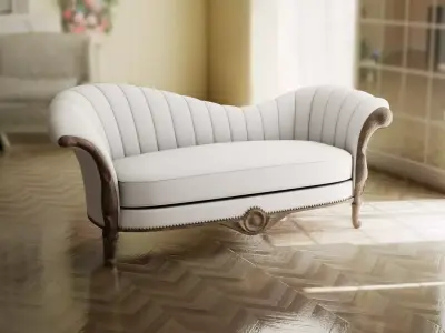 Furniture Sofa Chaise Lounge Low-poly 3D model