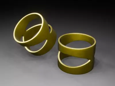 Mechanical Curved Hole Free 3D model