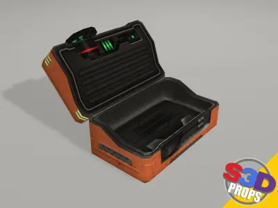 scifi orange crate 3D model