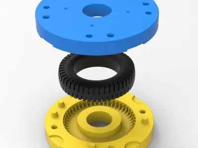 Mold for diecast tire 8 Scale 1 to 10 and 1 to 14 and 1 to 25 3D print model