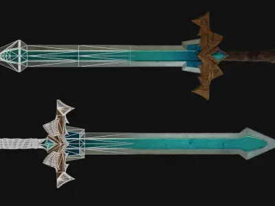 Fantasy Swords Low-poly 3D model