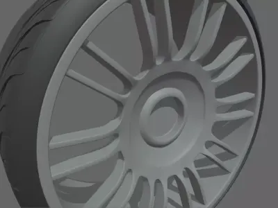 Wheel 01 Low-poly 3D model